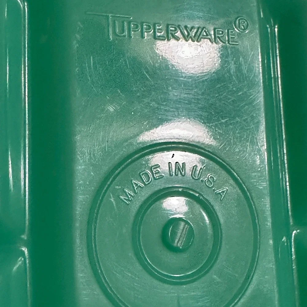 Vintage Tupperware 892-3 Jadeite Green Celery Crisper Storage Container & Lid